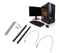 Cuifati Tarjeta WiFi 6E, 1800Mbps de Doble Banda 2,4GHz 5GHz con 2x2 Antenas de 8dBi, Compatible con M.2 2230 A E NGFF For10 11