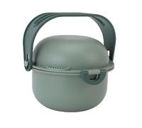 Cuifati Tazones Duales Portátiles de Perros, Tazones de Perros Portátiles Plegables de 2 en 1 Plástico de Acero Inoxidable con Manija para Senderismo Al Aire Libre para Mascotas de Gatos (Green)