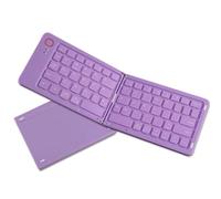Cuifati Teclado Bluetooth Plegable con Soporte de Soporte, 67 Teclas Teclado Inalámbrico Portátil, Cierre Magnético, Teclas de Interruptor de Tijera, Teclado Plegable Delgado para la