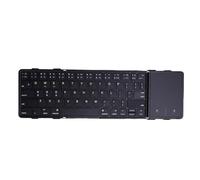 Cuifati Teclado Bluetooth Plegable, Teclado Inalámbrico Táctil Recargable, Teclas de Acceso Rápido Multimedia Portátiles, Escritura Silenciosa y Suave, para Viajes de Negocios