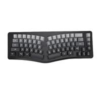 Cuifati Teclado Ergonómico para Juegos con Cable, Teclado Cremoso Intercambiable en Caliente de 69 Teclas, Retroiluminado con 7 Colores RGB y Brillo Ajustable, para Computadora,