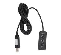 Cuifati Teclado USB de 3 Teclas, Tecla de Programación Macro de Diseño Braille con Adsorción Magnética, para Sistemas Wins OS X (Black)