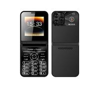 Cuifati Teléfono Celular con Tapa para Personas Mayores, Botón Grande, Sonido Fuerte, Pantalla Dual de 2,6 Pulgadas, 4 Tarjetas, 4 Teléfonos Móviles con Tapa en Espera 2G con Marcación