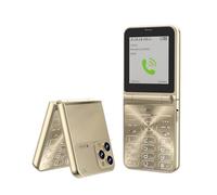 Cuifati Teléfono Celular con Tapa para Personas Mayores, Botón Grande, Sonido Fuerte, Pantalla Dual de 2,6 Pulgadas, 4 Tarjetas, 4 Teléfonos Móviles con Tapa en Espera 2G con Marcación