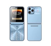 Cuifati Teléfono Celular con Tapa para Personas Mayores, Botón Grande, Sonido Fuerte, Pantalla Dual de 2,6 Pulgadas, 4 Tarjetas, 4 Teléfonos Móviles con Tapa en Espera 2G con Marcación