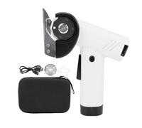 Cuifati Tijeras Eléctricas Inalámbricas con Pantalla LED y Luz, Cortador de Cartón de Mano con Batería, Cortador de Cajas de Cartón Recargable para Alfombras, Cuero, Plástico (WHITE)