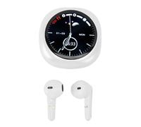 Cuifati Traducción del Idioma IA Auriculares Inalámbricos, Tiempo Real 133 Idiomas, Bluetooth 5.4 Auriculares de Oído Abierto HiFi Sound, 3 en 1 Funcionalidad para el Aprendizaje de (White)