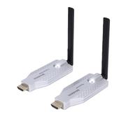 Cuifati Transmisor Receptor de Video Inalámbrico Extensor de Interfaz Multimedia HD 1080P 60 Hz Alcance de 50 M con Sincronización de 1 a 4 para Duplicación de Pantalla de de