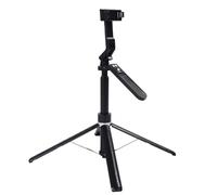 Cuifati Trípode Selfie Stick, Trípode Extensible de Aluminio Giratorio 360 de 70,87 Pulgadas con Soporte Cuádruple para Cámara de Acción, Teléfono Inteligente, con Control Remoto USB C