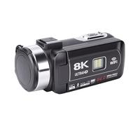 Cuifati Videocámara con Cámara de Vídeo 8K, Videocámara WiFi de 64MP para Vlogging, Zoom Digital 18X, Visión Nocturna IR 3.0, Pantalla Táctil con Luz de Relleno, con Control Remoto de Enfoque
