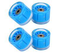 Cuifati Vuelas y Almacenes de Longboard, 4 Ruedas de Reemplazo de PU de Alto Rebote para Jinetes (BLUE)