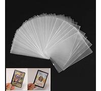 Cuigu Lote de 100 fundas mágicas transparentes para proteger los naipes de los juegos de cartas, como póquer, tarot, Tres Reinos, plástico, transparente, C