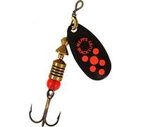 Cuiller Tournante A Palette Ovale - Mepps Black Fury N°2-4,5G - Noir Points Oranges