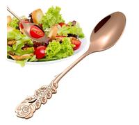 Cuillères À Dîner En Acier Inoxydable - Cuillères À Café Avec Manche | Élégantes Cuillère À Thé En Métal | Vaisselle Réutilisable Pour Boissons, Postre, Café, Thé & Cuisine Maison