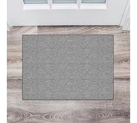 CUIMEI Alfombra Alfombra Cocina 90 x 140 cm Antideslizante y Lavable Alfombrilla De Cocina con Respaldo de Goma para pasillos salita y entradas, Gris Claro