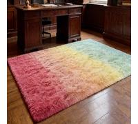 CUIMEI Alfombra Antideslizante 100 x 200 cm, Súper Grueso Lavable a Máquina Duradero, Antimanchas, Resistente a La Humedad, Alfombra para Habitación Infantil, para Dormitorio, Multicolor