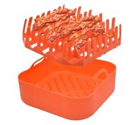Cuiseur À Bacon Pour À Micro-ondes,Bac À Bacon Pour Micro-ondes Sans Danger Pour Les Aliments Support Antiadhésif - Accesorios De Cuisine Universal Pour Freidoras À Air, Bacon Antiadhésif, Sauc