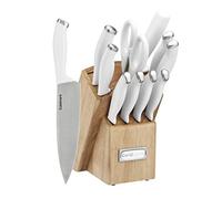 Cuisinart C77SSW-12P Color Pro Collection - Juego de bloques de cuchillos de 12 piezas, color blanco