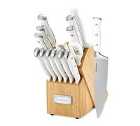 Cuisinart C77WTR-15P Classic forjado triple remache, juego de cuchillos de 15 piezas, blanco
