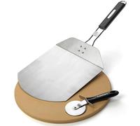 Cuisinart CPS-445 Set de 3 Piezas para Pizza a la Parrilla (Piedra para Pizza, Cortador de Pizza y Pala para Pizza)