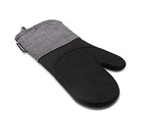 Cuisinart Guantes de Horno de Silicona carbón - Manopla de Horno Individual con puño de Espiga Gris, Antideslizantes, Guantes de Horno de Silicona Resistentes al Calor