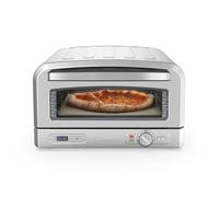 Cuisinart Horno de Pizza | Para uso Interior | Sabor a Leña en 5mins | Kit Completo de Pizza: Pelador de Pizza, Cortador, Piedra y Plato Hondo | Tiempo y Temperatura Ajustables Hasta 400°C, Enchufe EU
