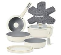 Cuisinart Juego de batería de cocina de 13 piezas con mango desmontable (Marfil)