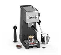 Cuisinart® Máquina de Espresso Slim | Espresso, Americano, Cold Brew | Vaporizador de leche | 15 bares | Portafiltro sin fondo | Compacta | 1,5L | Tazas de viaje