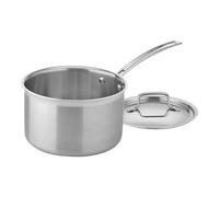 Cuisinart MCP194-20N Multiclad Pro - Utensilios de cocina de acero inoxidable de triple capa, 4 cuartos de galón, cacerola con cubierta