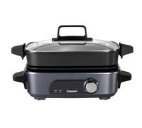 Cuisinart Robot de Cocina Multifunción 5 en 1 | Asar, dorar, cocer al vapor, cocinar y hervir a fuego lento | Antiadherente, placas y sartenes intercambiables | Apilable, fácil de guardar | Gris