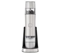 Cuisinart Set Molinillo Eléctrico de Sal y Pimienta | Molinillo Recargable | 20 min de carga | Tapa Medidora | Molido Ajustable | Molinillo Eléctrico de Sal y Pimienta Cuisinart | Plata