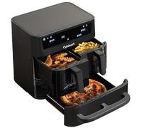 Cuisinart Tri Zone Freidora y Horno 13,6 L | Sin PFAS | 3 zonas, 2x4,3 L + 5 L | 9 funciones: aire, asar, grillar, hornear, recalentar, deshidratar, pizza, tostar, manual | Negro Ventana