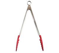 Cuisipro Pinzas de Bloqueo de Silicona de 30 cm, Color Rojo y Plateado