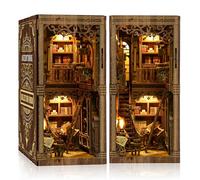 Cuiwos Book Nook Kit en Madera - (Edición Clásica) - | Miniatura 3D con Luces LED | Sala Vintage de Libros para Montar | Decoración de Estantería | Regalo Creativo para Lectores y Manualidades