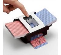 CUIYKAI Barajador automático de cartas de 1 a 2 barajas, recargable de 2000 mAh, barajador de cartas eléctrico 2 barajas para UNO, Poker, Phase 10, Skip-Bo, Texas Hold'em, Blackjack, juego de cartas