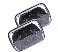 Cujjsrwp Faro Coche Faro LED Cuadrado De 5X7 7x6 Para Coche Led Haz Alto-bajo Para Jeep Para Wrangler YJ Para Cherokee XJ Comanche MJ Faros Delanteros(2 piezas)