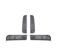 Cujjsrwp Faro Coche Para JEEP Para CHEROKEE XJ Luces Señal Blanco Cystal Clean Parachoques Giro + Juego Lámparas Marcador Lateral Esquina Izquierda + Derecha Faros Delanteros(Negro)