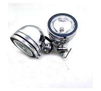 Cujjsrwp Motocicleta Vintage Para Coche Patrulla, Faro Con Revestimiento Cromado De Metal, Accesorio De Equipo De Luz Antiniebla Izquierda Y Derecha Faros antiniebla