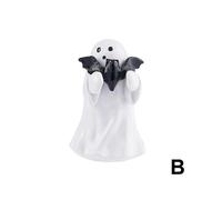 Cujmh Halloween Ghost Holding Pumpkin Resin Statue Cute Festival Party Home Decor