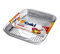Cuki Bandeja de aluminio, 12 porciones, 2 unidades