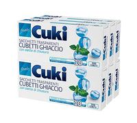 Cuki Bolsas de hielo, 280 cubos, 6 paquetes de 10 unidades, plástico