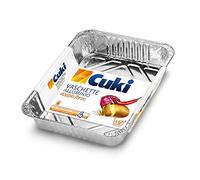 Cuki Cubetas de aluminio - Doble fuerza - 4 raciones - rectangulares [R75G] - 1 paquete de 4 unidades