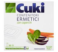 Cuki. Recipientes herméticos cuadrados, para microondas 3 unidades (paquete de 3 unidades)