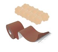 CUKIN Cinta para Levantar Los Pechos Cinta Autoadhesiva Invisible para Levantar Los Pechos Pasties Sin Tirantes con 5 Pares De Cubre Pezones