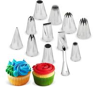 CukkiCakes Set de 12 Boquillas de Repostería Profesionales para Manga Pastelera - Decoración y Elaboración - Made in Korea