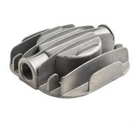 Culata de aluminio para compresor de aire, sin aceite y silencioso, repuesto con 13 tamaños para bomba de aire, cubierta de culata gris (tipo seleccionable) (8)