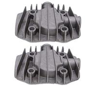 Culata de Compresor Aire, Cabezal Cilindro Aire Piezas Dobles Pequeñas Refrigeración Aluminio 2,5/3P Conducción Neumática con 2 Culatas Buena Resistencia al Desgaste Reemplazo Completa, 2 PCS