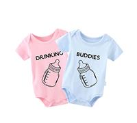 culbutomind Bebé Twin Body Beber Buddies Funny Baby Shower Twin Boy Girl Matching Trajes gemelos ropa