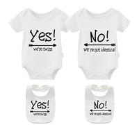 culbutomind Body de bebé Twin Boys Niñas Twin Ropa Unisex Manga Corta Sí Somos Gemelos No Somos idénticos