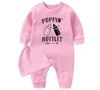 culbutomind Conjunto de traje de bebé Loves Rock Print manga larga ropa infantil recién nacido, Gallo rosa, 1 mes